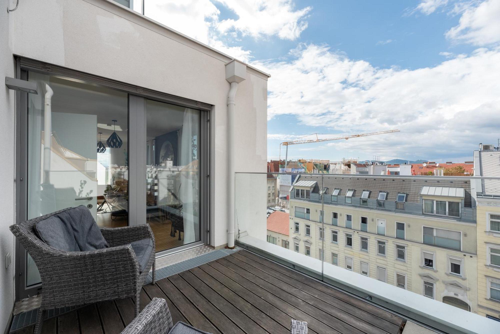 Apartment mit traumhafter Dachterrasse&Weitblick Wien Exterior foto